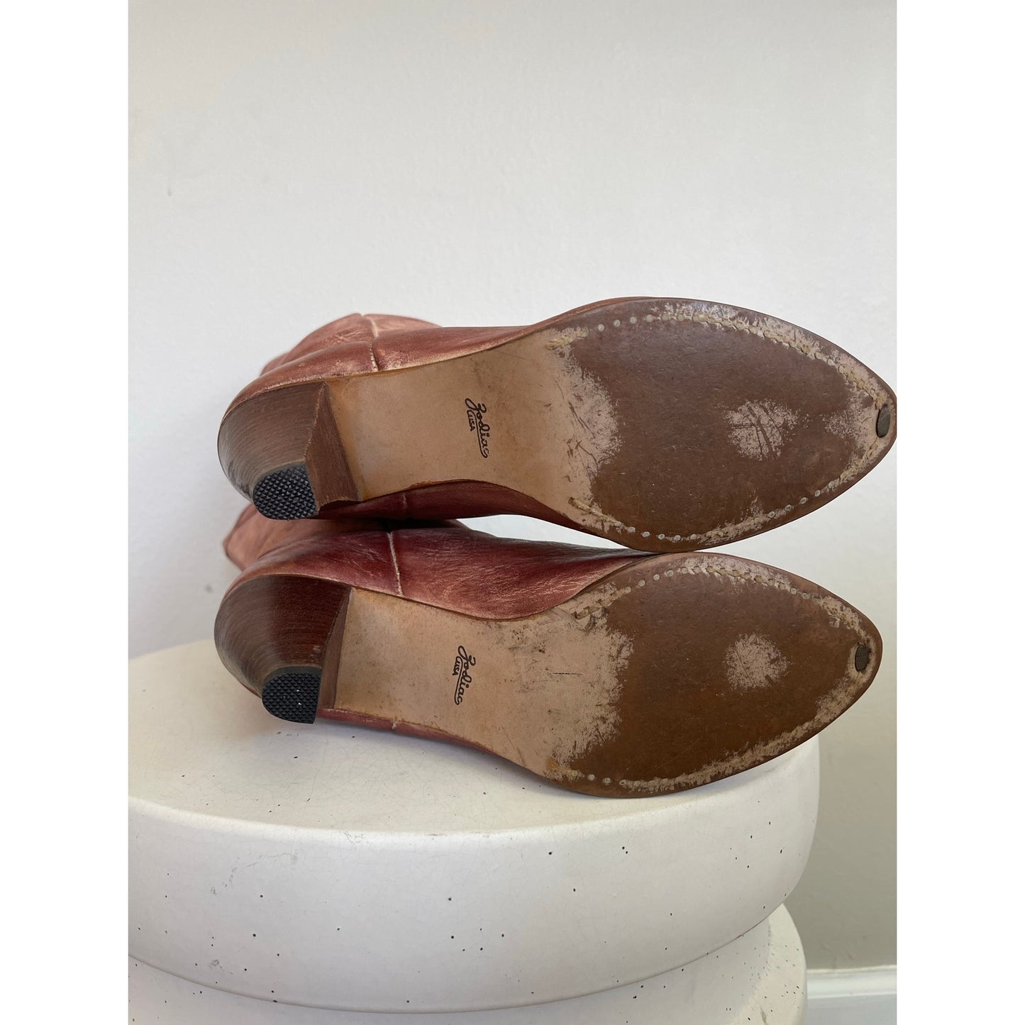 Zodiac Women Vintage Brown Eagle Heeled Boots - Size 8.5M