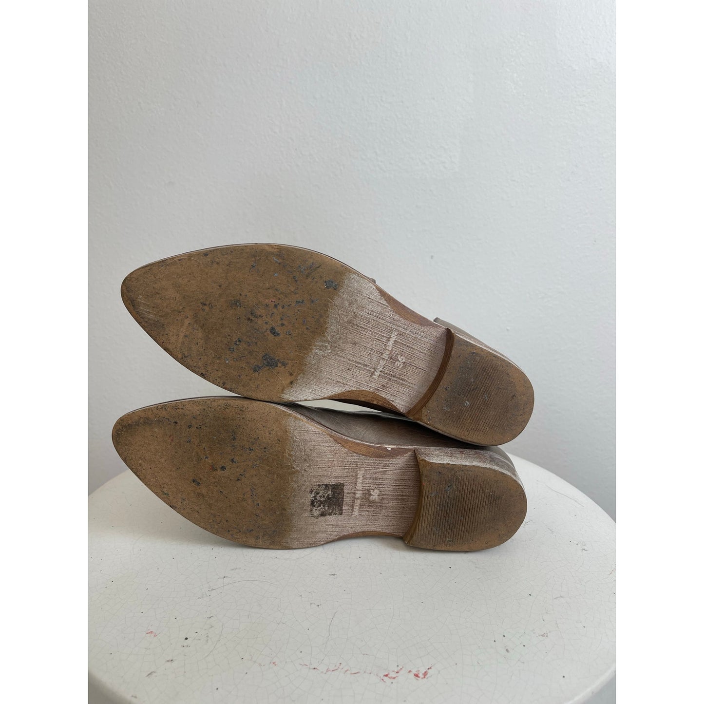 Free People Royale Flat - Taupe Grey Size 36