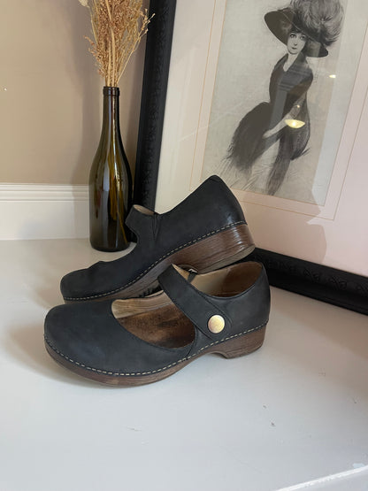 Dansko Black Mary Jane Clogs