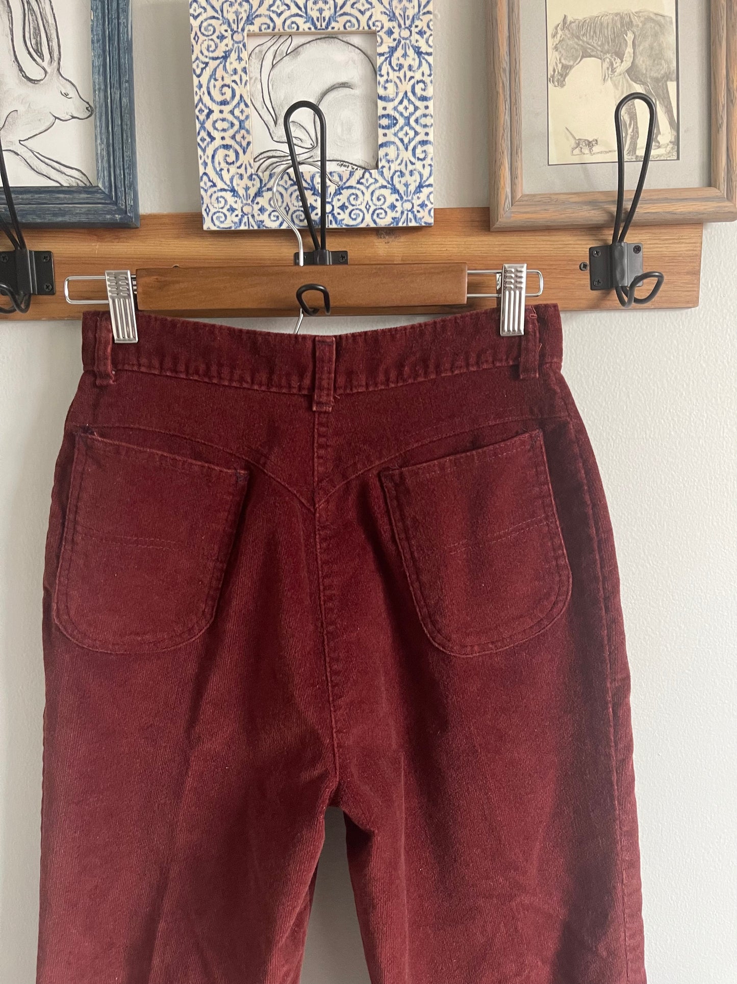 Vintage Burgundy Corduroy Pants
