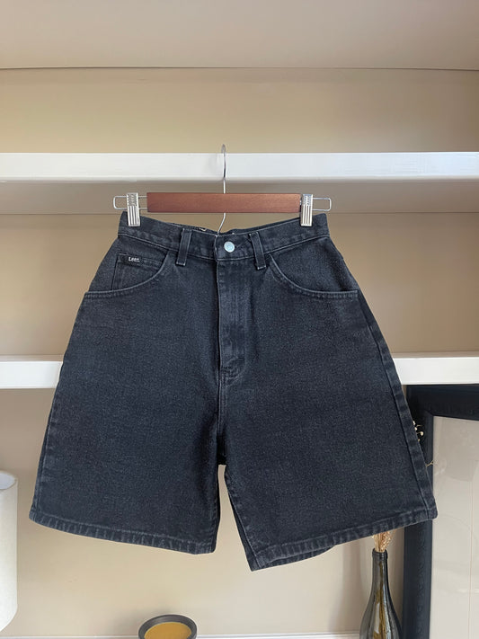 Vintage Lee Black Denim Shorts