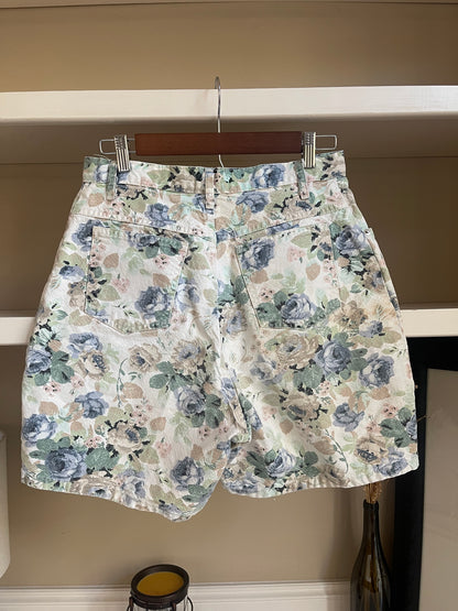 Action West Vintage High Waisted Floral Jean Shorts