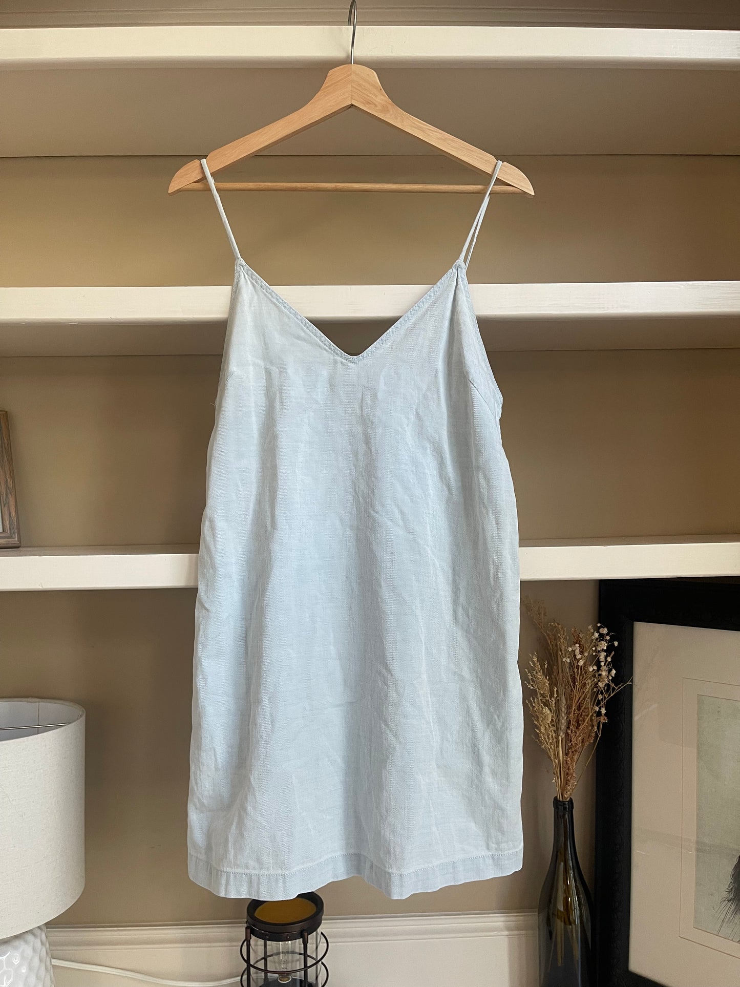 Aritzia Wilfred Free Denim Tank Shift Mini Dress - Size Small