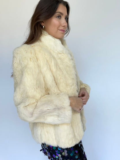 Vintage Rabbit Fur Coat - Size Large