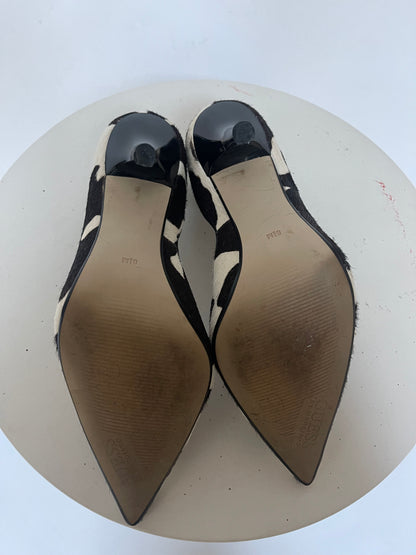 Guess Cow Print Pony Hair 4” Heels - Size 8 1/2