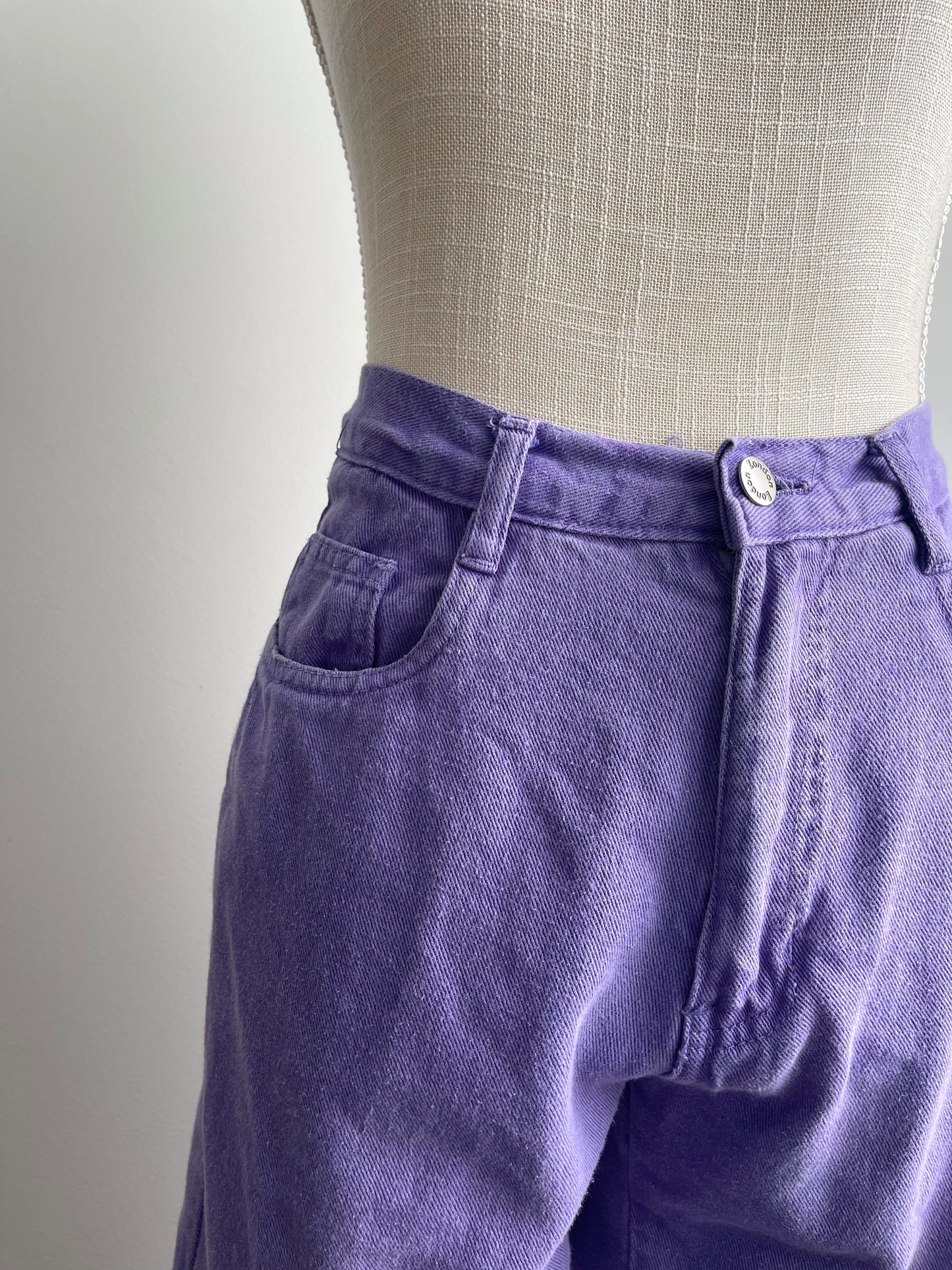 London London Vintage Purple Denim Shorts