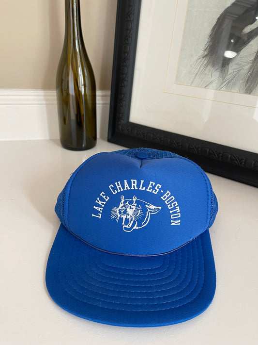 Lake Charles Boston Vintage Trucker Hat - Royal Blue