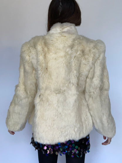 Vintage Rabbit Fur Coat - Size Large