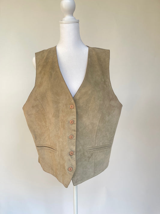 Vintage Suede Vest - Size Large