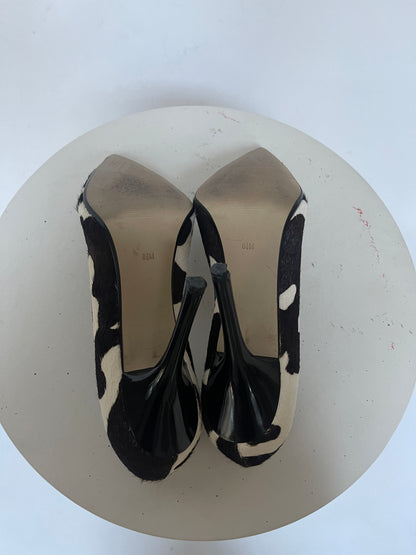 Guess Cow Print Pony Hair 4” Heels - Size 8 1/2