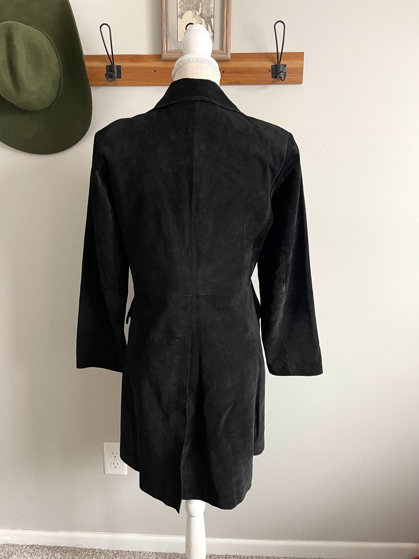Black Maxima Wilsons Genuine Suede Coat