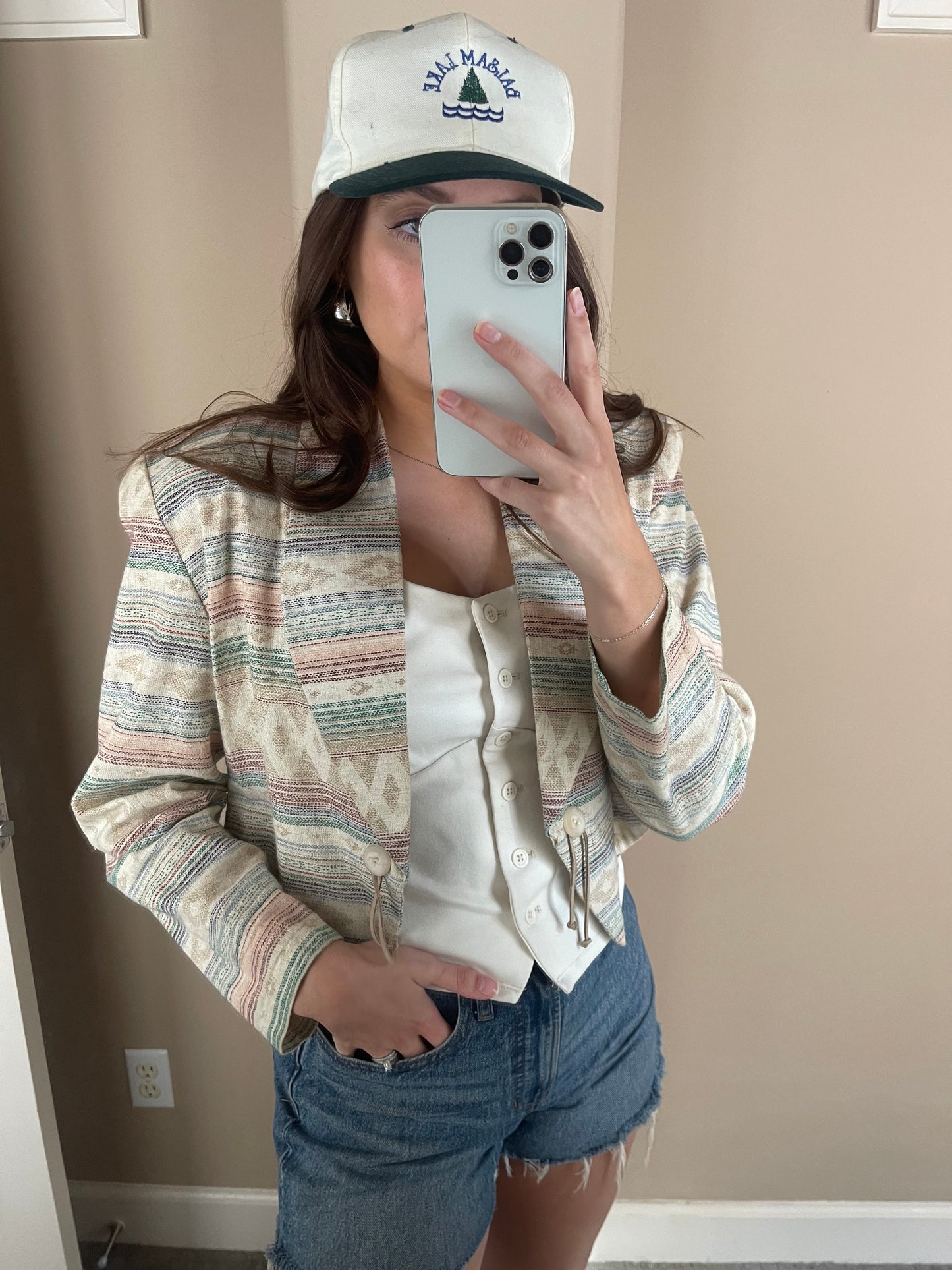 My Michelle Women’s Vintage Western Cropped Blazer - Size Medium