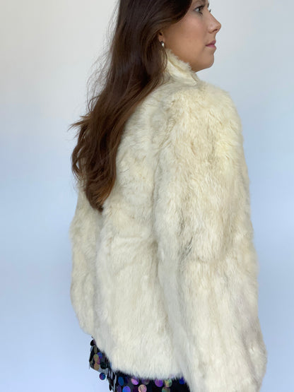 Vintage Rabbit Fur Coat - Size Large