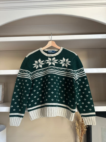 90’s Polo Ralph Lauren Snowflake Wool Sweater