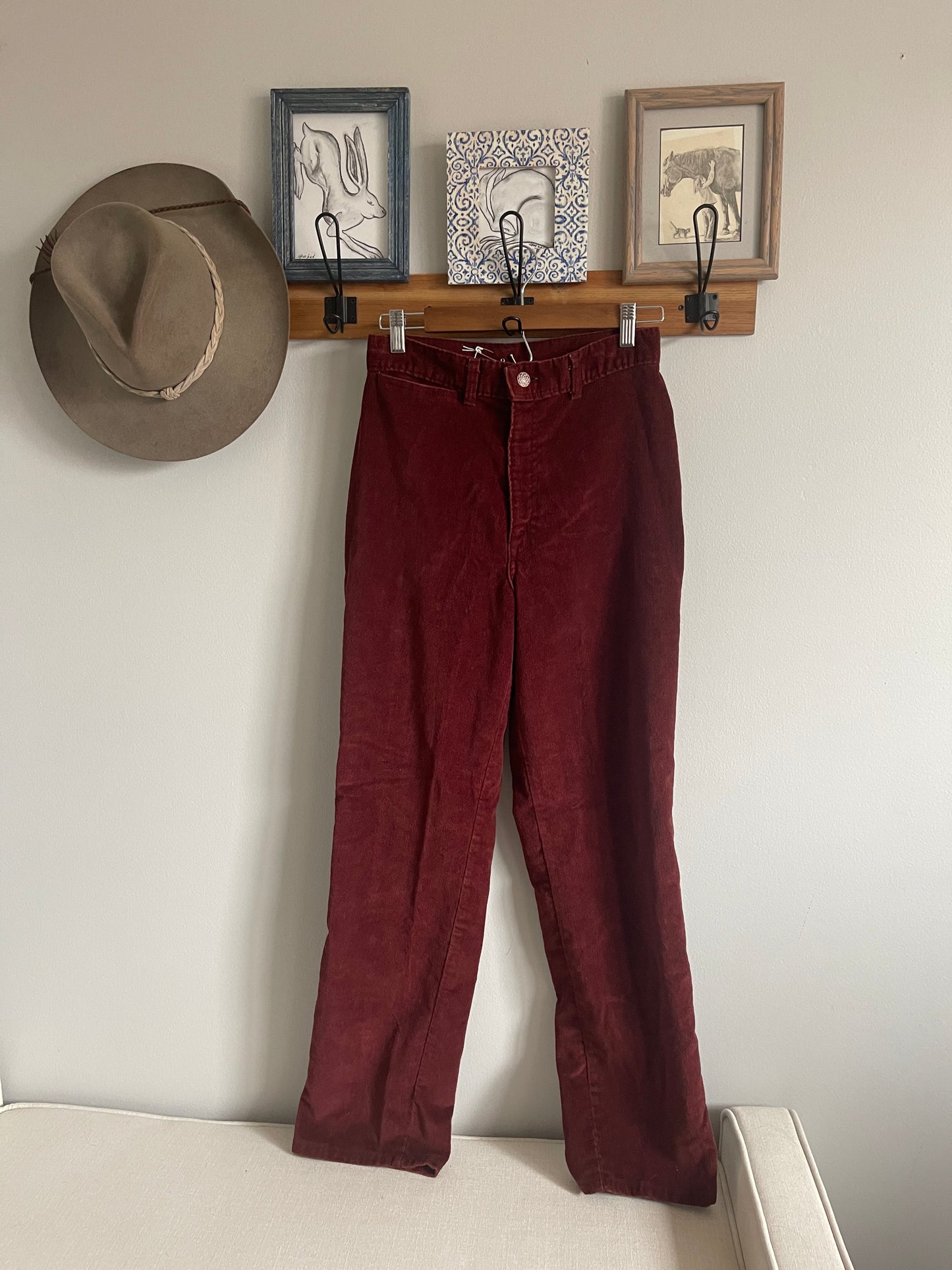 Vintage Burgundy Corduroy Pants