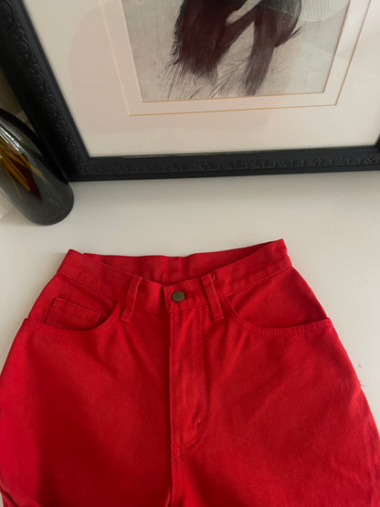 Vintage Red Straight Leg Jeans - Size 26