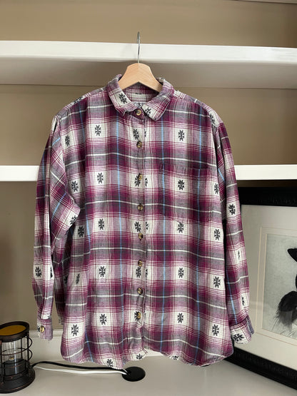 Vintage Southwest Flannel Red and Blue - Size XL