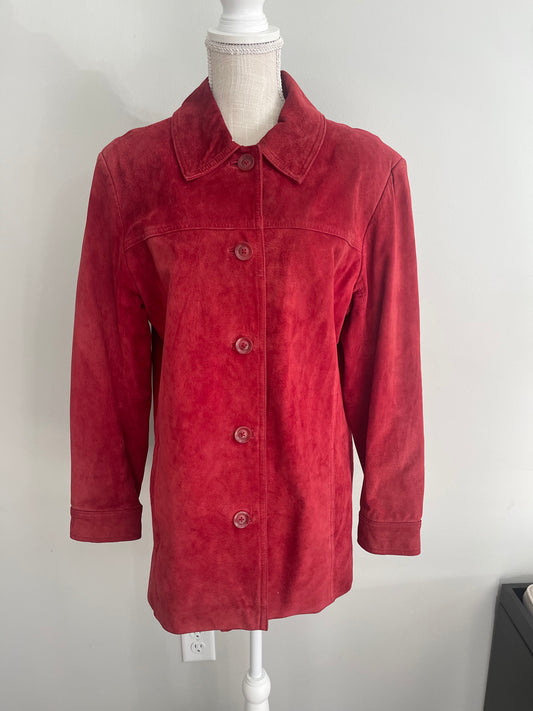 Vintage Cherokee Red Suede Mid-length Jacket