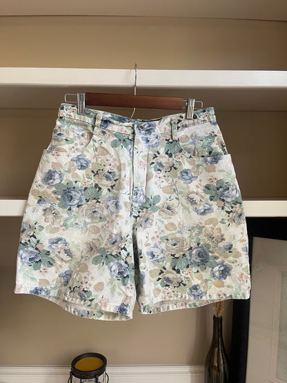 Action West Vintage High Waisted Floral Jean Shorts