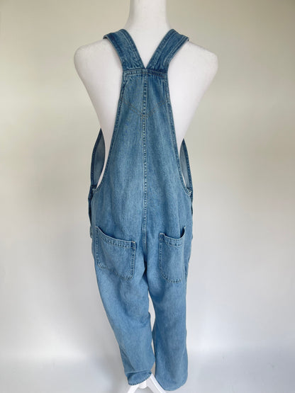 Gap Distressed Overalls - Medium Wash Size M