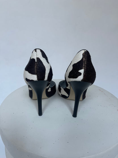 Guess Cow Print Pony Hair 4” Heels - Size 8 1/2