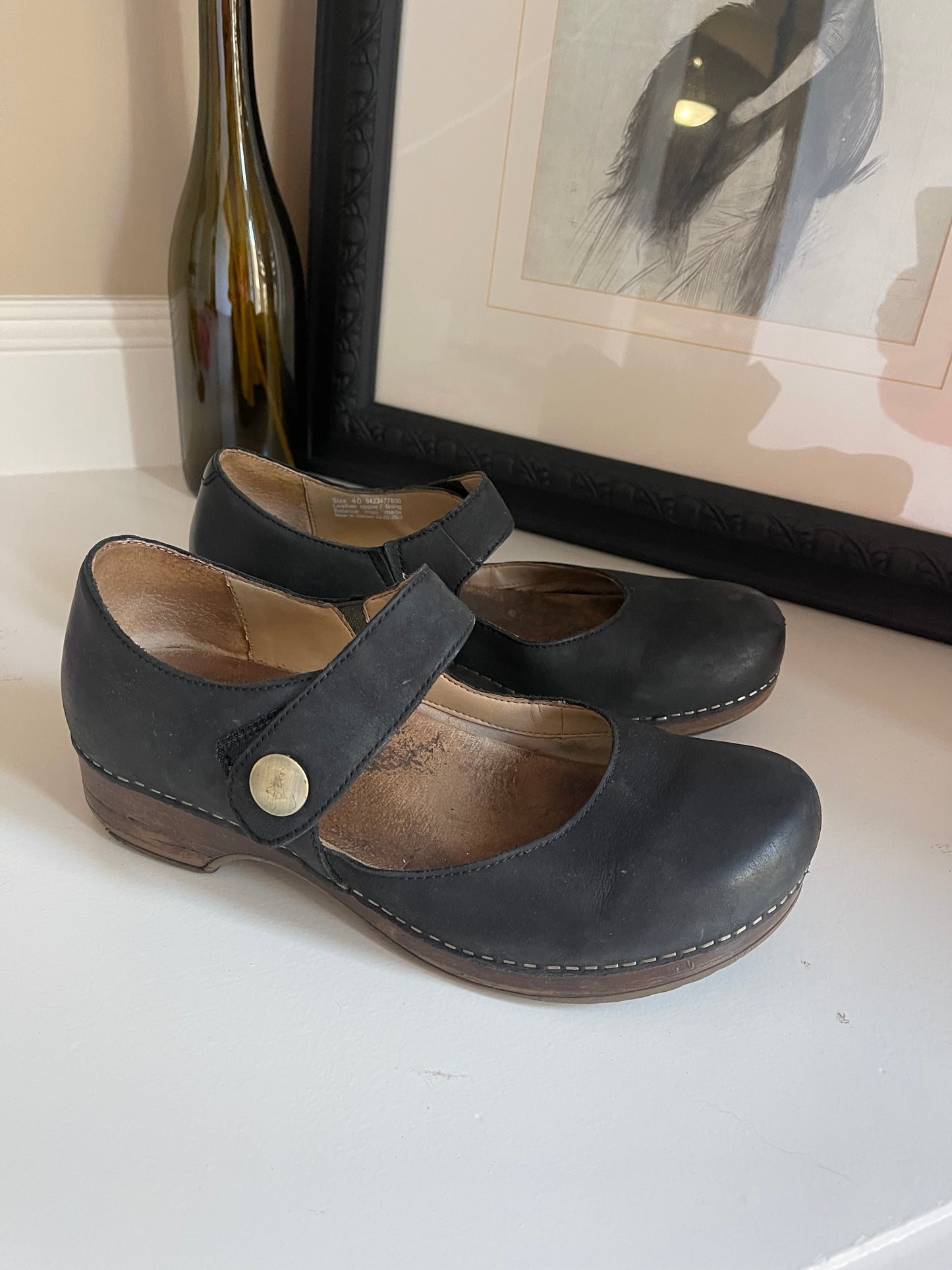 Dansko Black Mary Jane Clogs