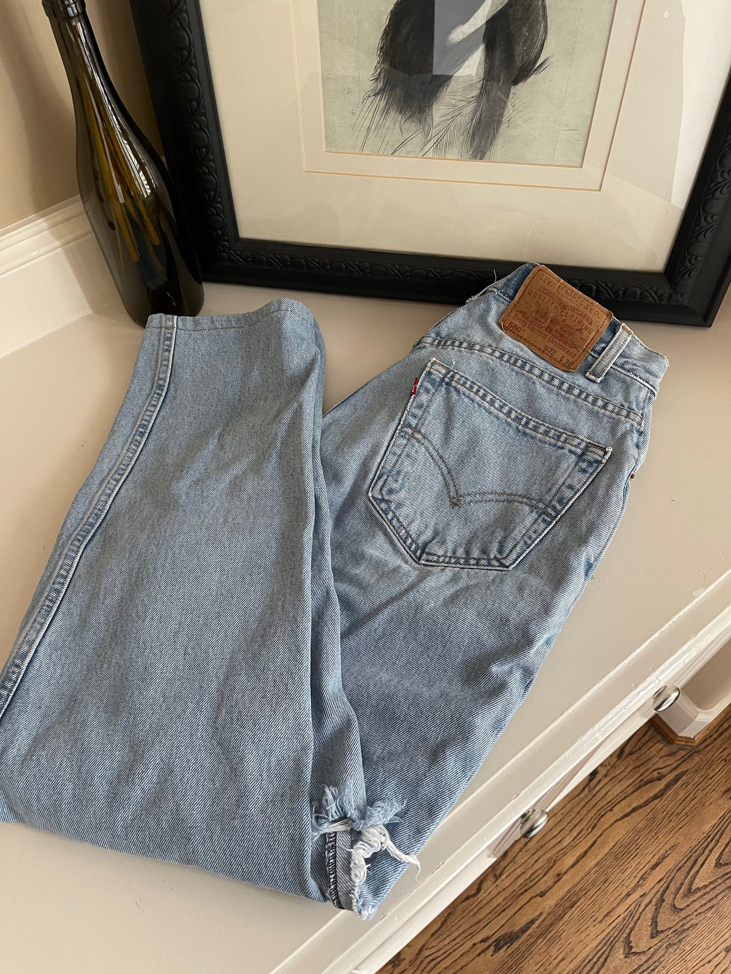 Light Wash 560 Levis - Ripped Baggy Dad Jeans Size 30 Waist