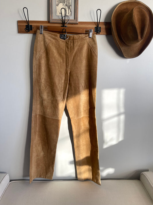 INC International Concepts Vintage Suede Leather Pants