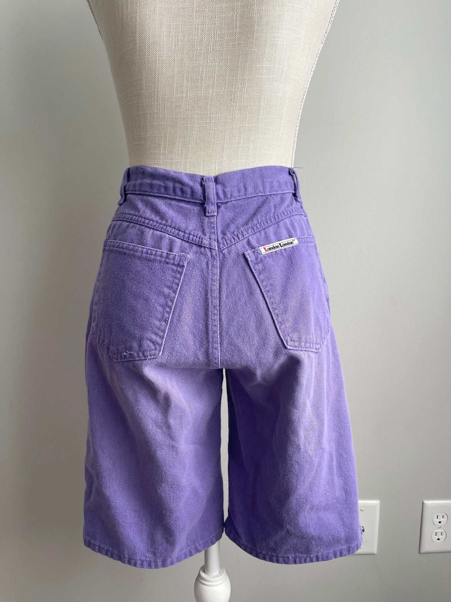 London London Vintage Purple Denim Shorts
