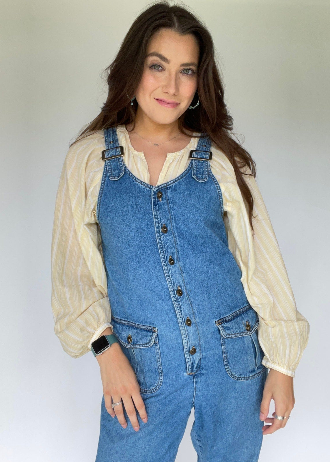 Blue J. Cotton Denim Overalls