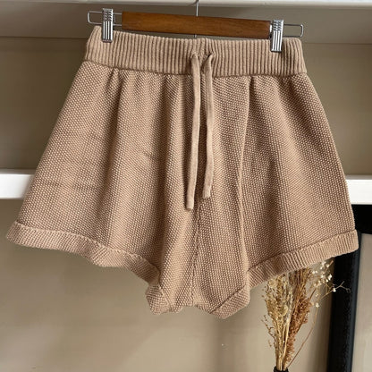 JAMES Beige Cotton Waffle Knit Shorts – Size Small/Medium